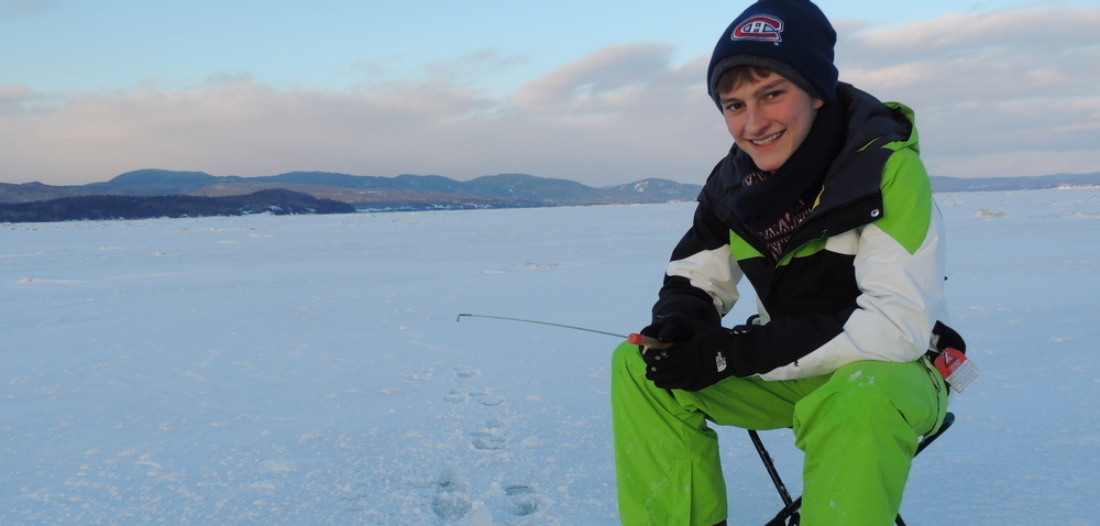 Beim Eisfischen