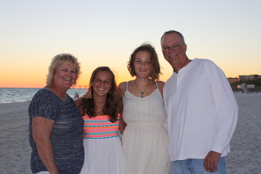 Lilian mit ihrer Gastfamilie