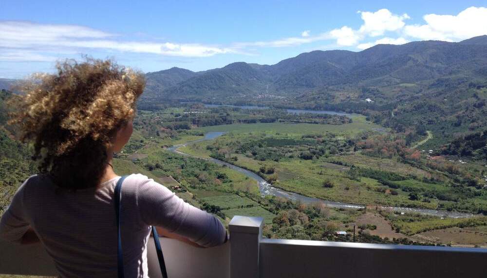 Austauschschülerin Johanna genießt die Aussicht