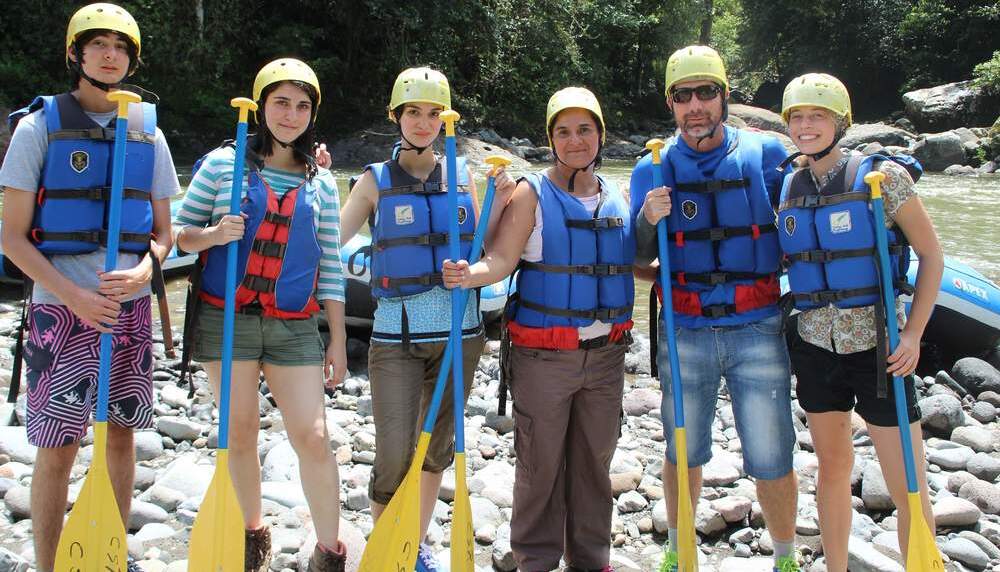 Austauschschülerin Johanna beim Schlauchbootfahren