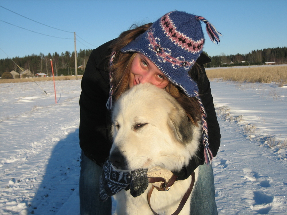 Aline während des Winters