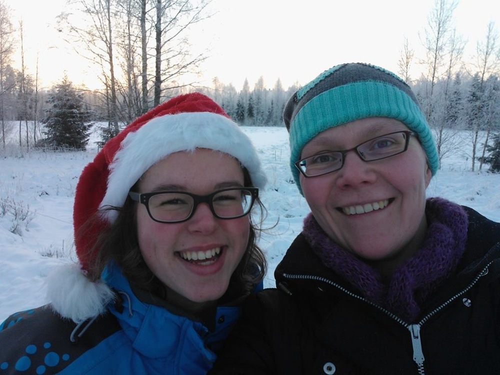 Mascha genießt den finnischen Winter