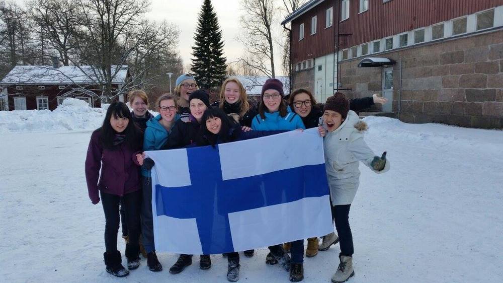 Mascha mit Schulfreunden