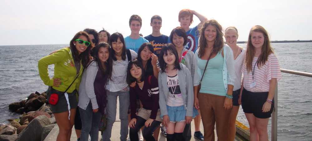 YFU-Austauschschüler am Strand