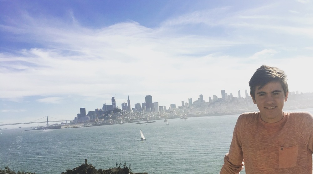 Austauschschüler Nicolas beim Sightseeing