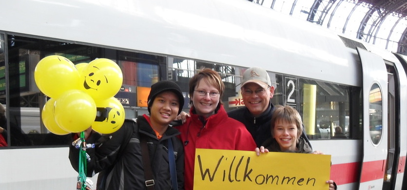 Austauschschülerin mit Gastgeschwistern