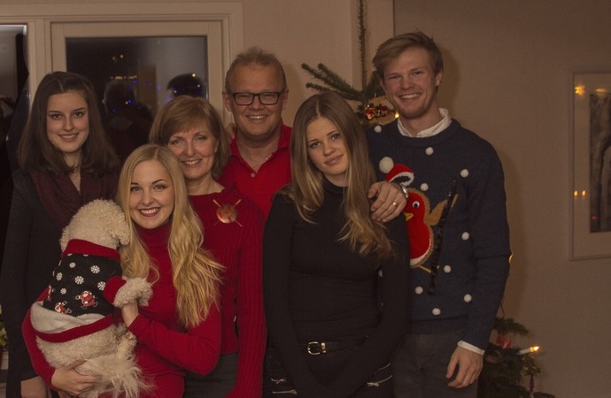 Ulrike mit ihrer Gastfamilie