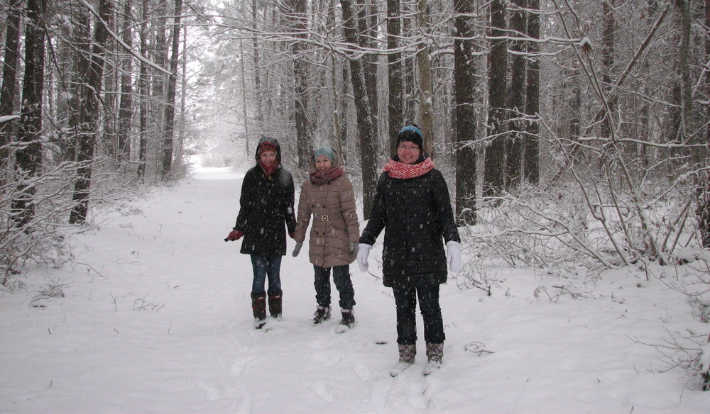 Franziska bei einer Winterwanderung