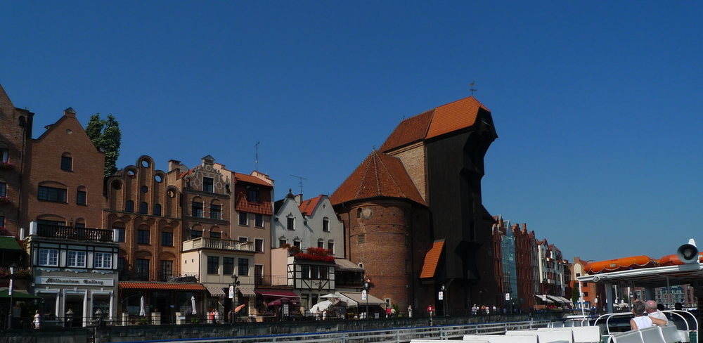 Eine typische Häuserreihe in Polen