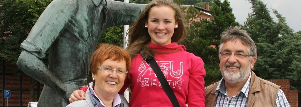 Austauschschülerin aus Estland mit Gastfamilie