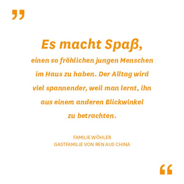 Zitat einer Gastfamilie