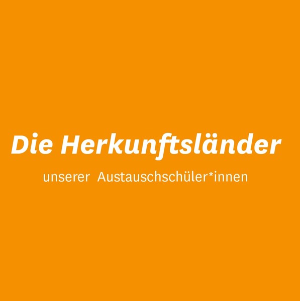 Herkunftsländer der Austauschschüler
