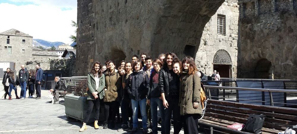 Carolin beim Klassenausflug