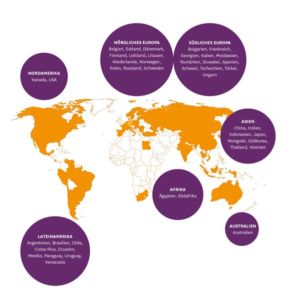 Herkunftsländer der Austauschschüler