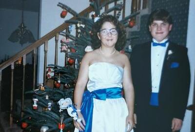 Edda auf dem Snowball 1987 während ihres Austauschjahres