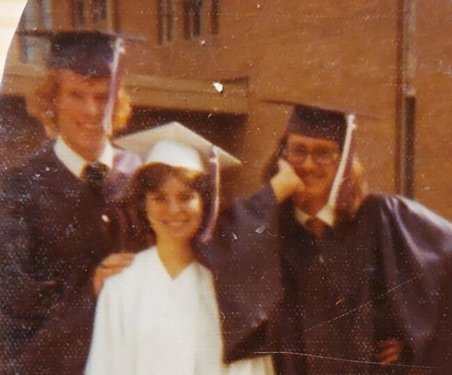 Austauschjahr 1974/75: Kay, Marty und Johan aus Schweden (v.r.n.l.)