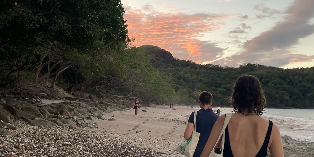 Muschelnsammeln am Strand