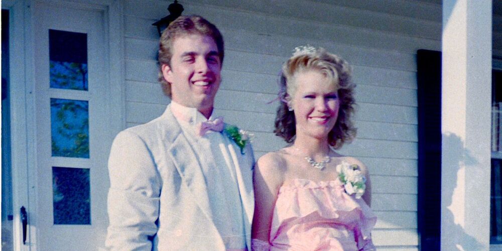 Highlight des Austauschjahres: Heidrun mit ihrem Prom-Date 1986...