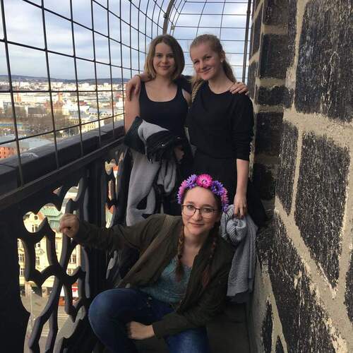 Austauschschülerin Christin in Tschechien mit Freundinnen