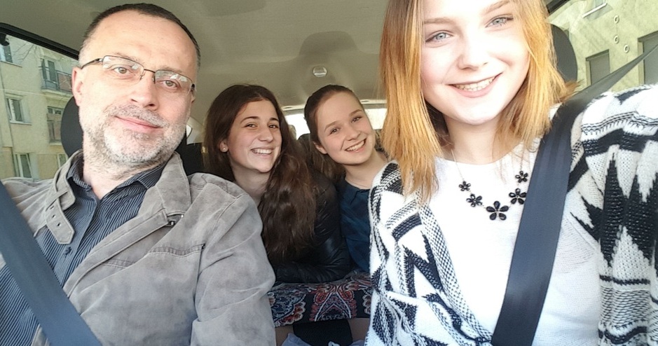 Patrycia mit ihrer Gastfamilie